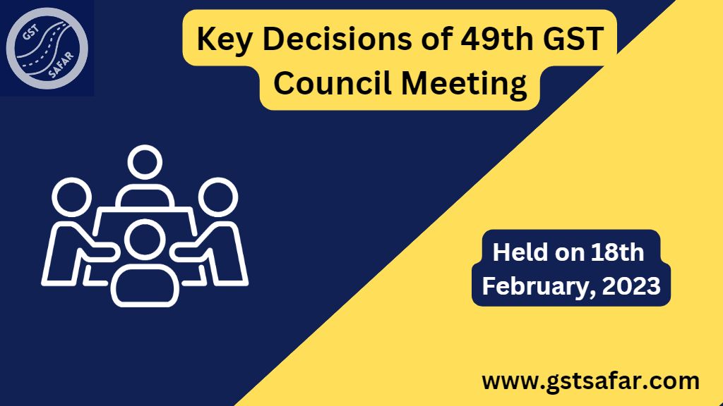 49th GST Council Meeting