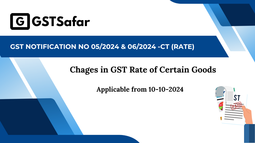 GST Rate of Goods