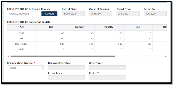 GST DRC-03A