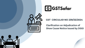 Adjudication of Show Cause Notice