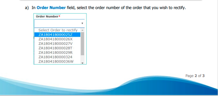 rectification of Orders
